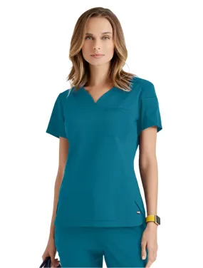 Grey's Anatomy Stretch™ by Barco Capri 2-Pocket Hourglass V-Neck Scrub Top-Plus