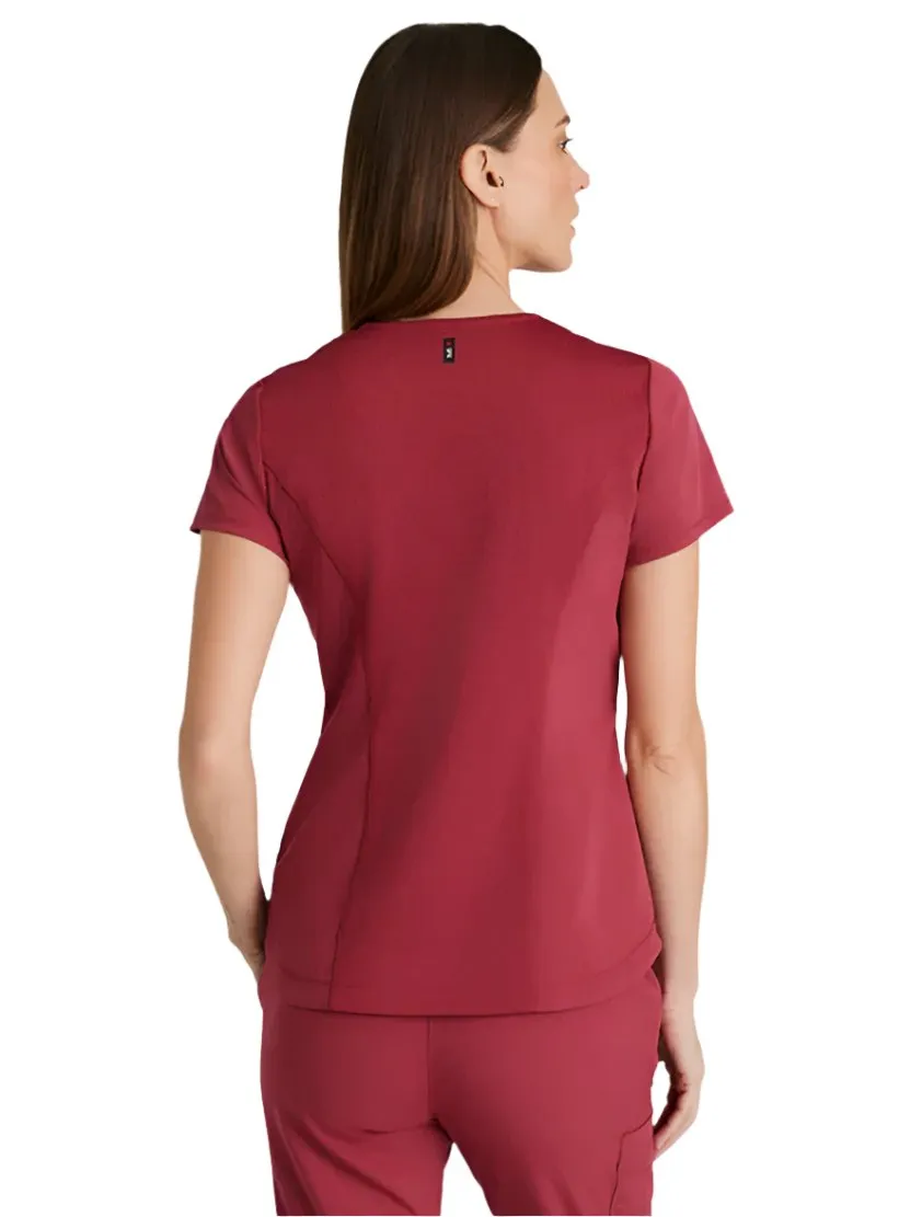 Grey's Anatomy Stretch™ by Barco Capri 2-Pocket Hourglass V-Neck Scrub Top-Plus