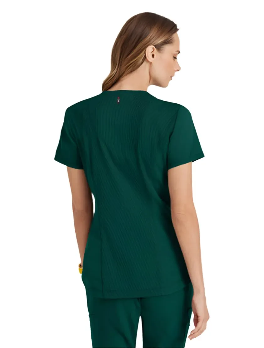 Grey's Anatomy Stretch™ by Barco Capri 2-Pocket Hourglass V-Neck Scrub Top-Plus