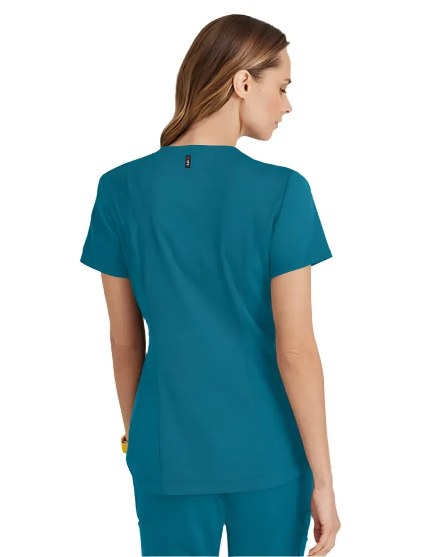 Grey's Anatomy Stretch™ by Barco Capri 2-Pocket Hourglass V-Neck Scrub Top-Plus