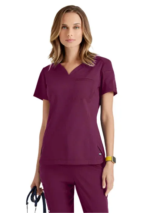 Grey's Anatomy Stretch™ by Barco Capri 2-Pocket Hourglass V-Neck Scrub Top-Plus