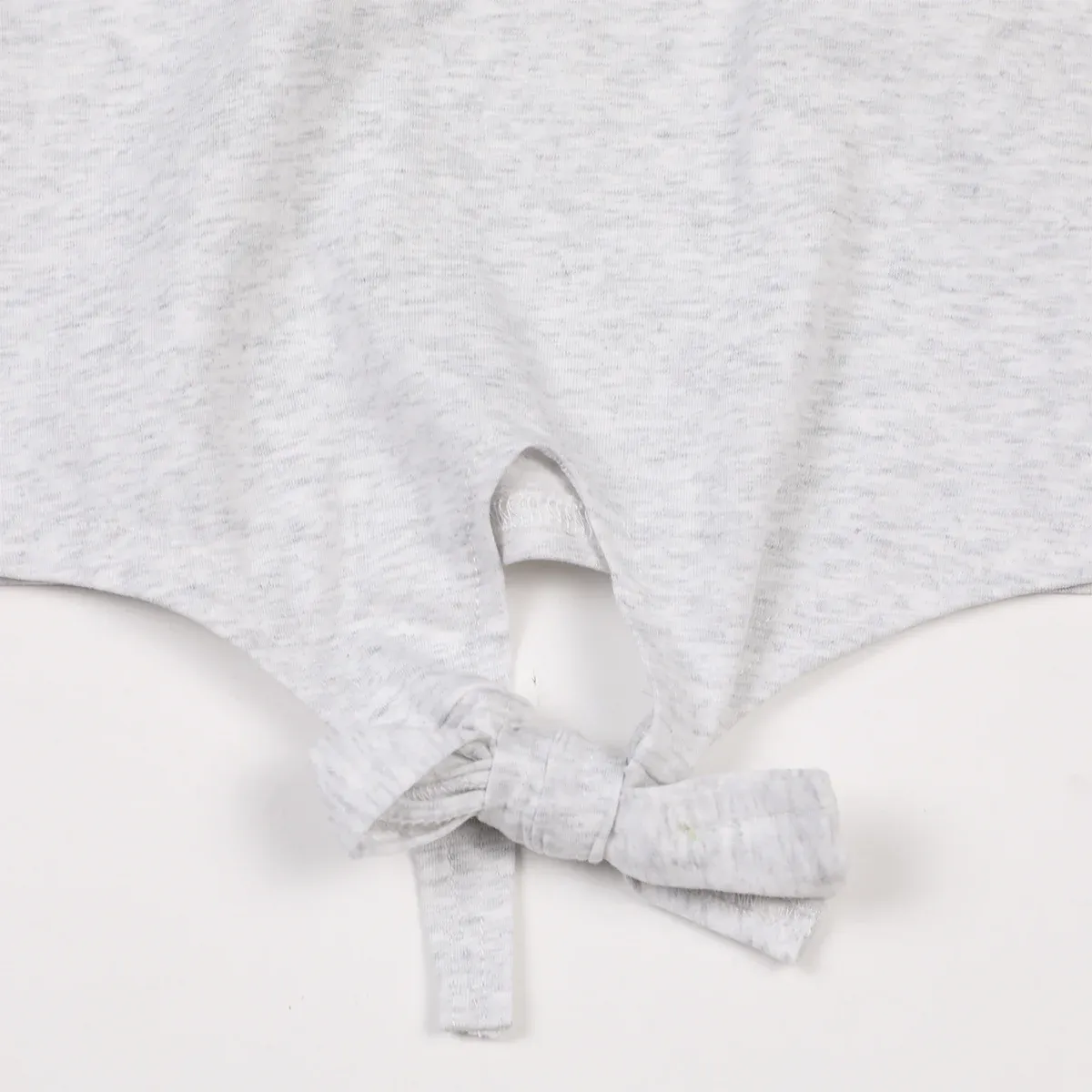 hi-hop Tie Front Long Sleeve Top