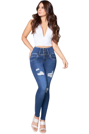 Jackie London Jeans 2306 - High Rise Skinny Push-Up Ripped Jeans