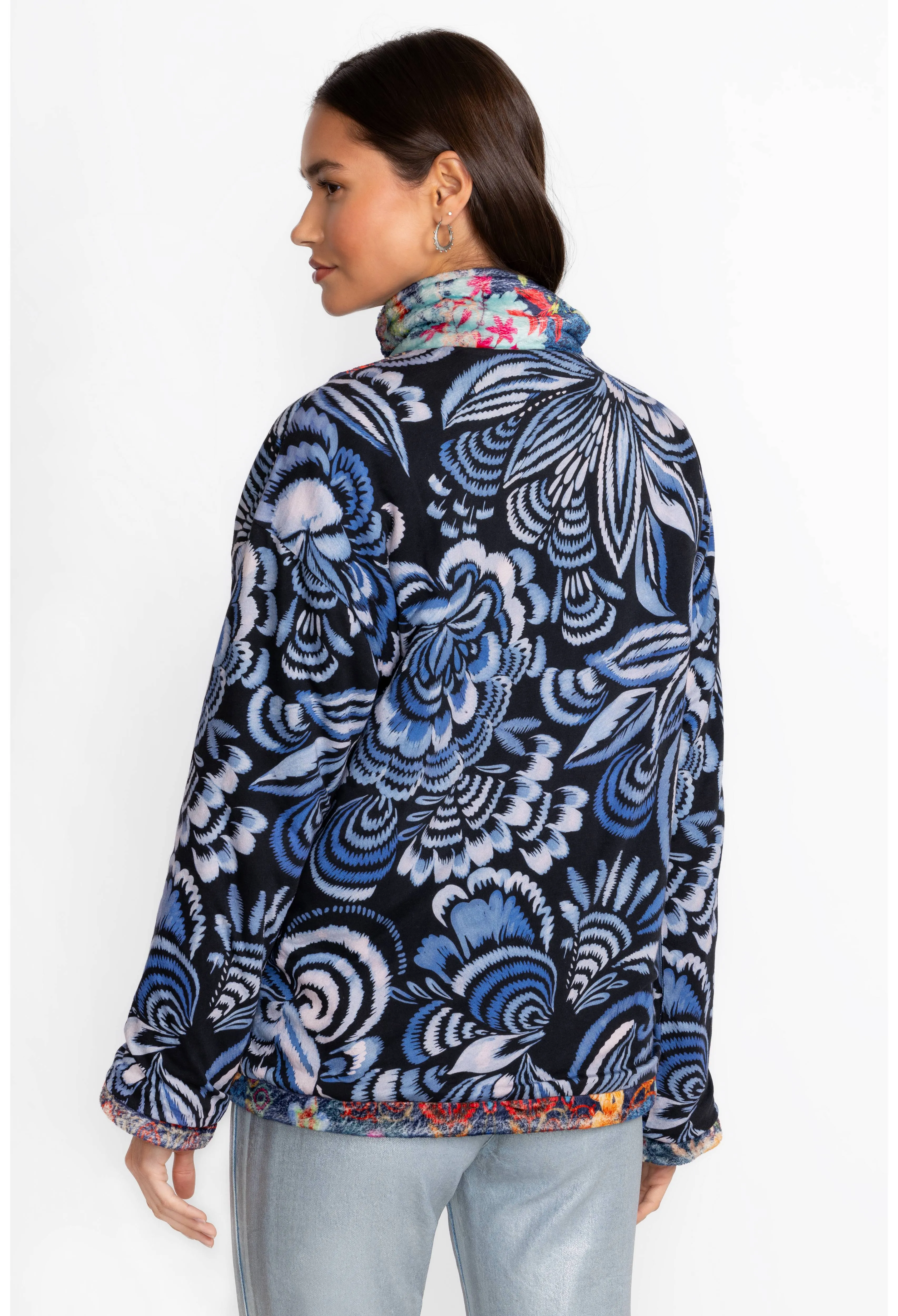 Joan Zip Sherpa Jacket - McDreamer Night