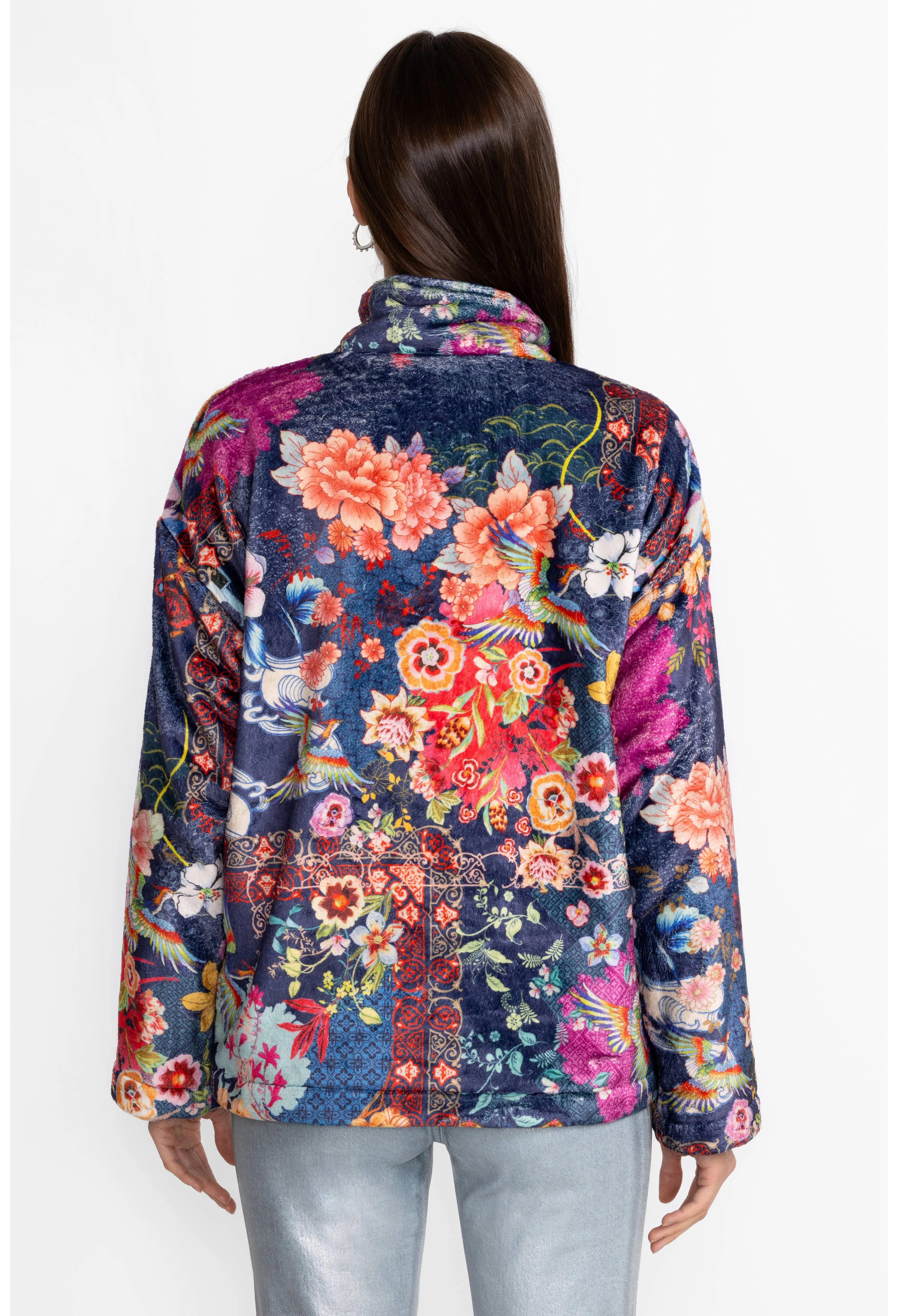 Joan Zip Sherpa Jacket - McDreamer Night