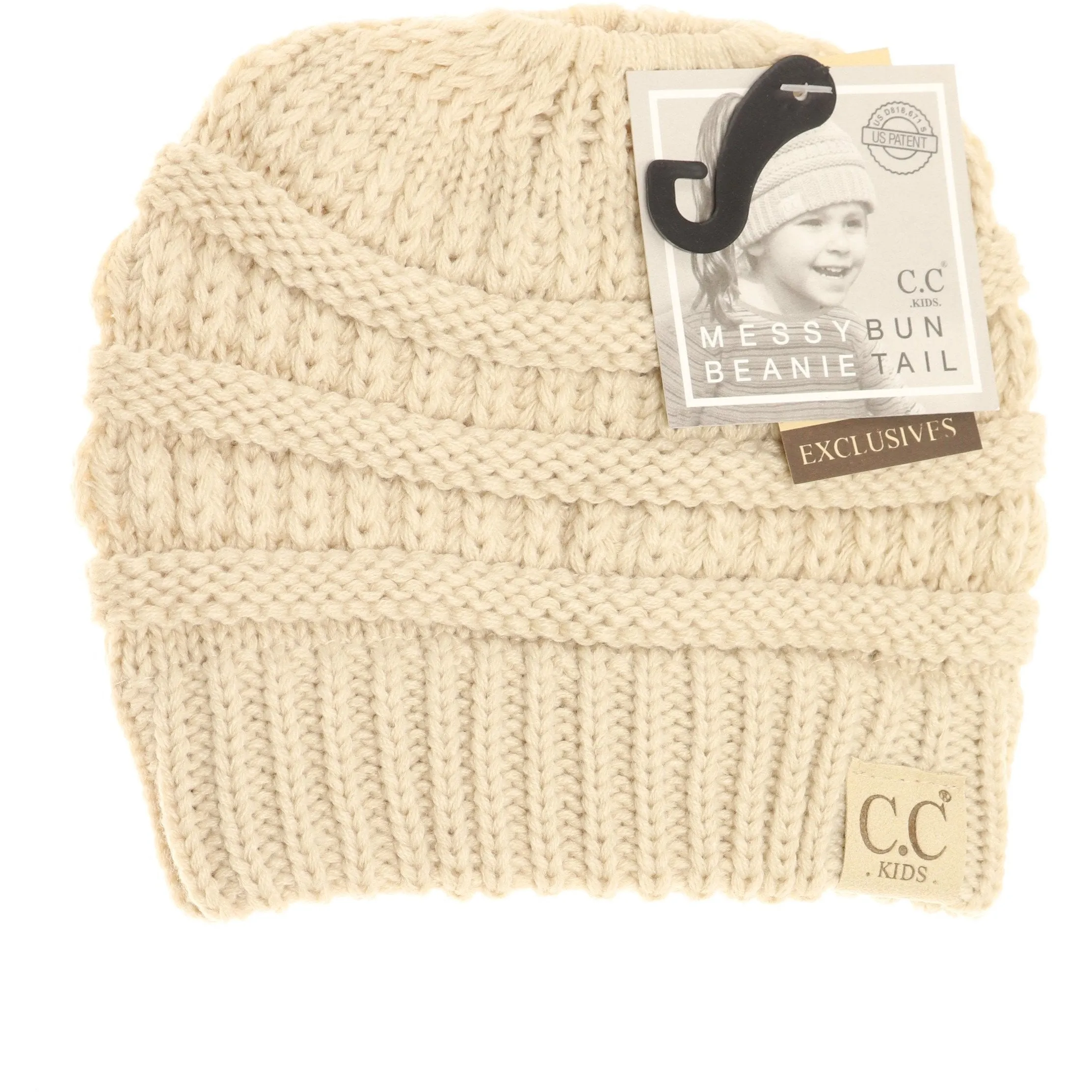 Kids Solid Classic CC Beanie Tail