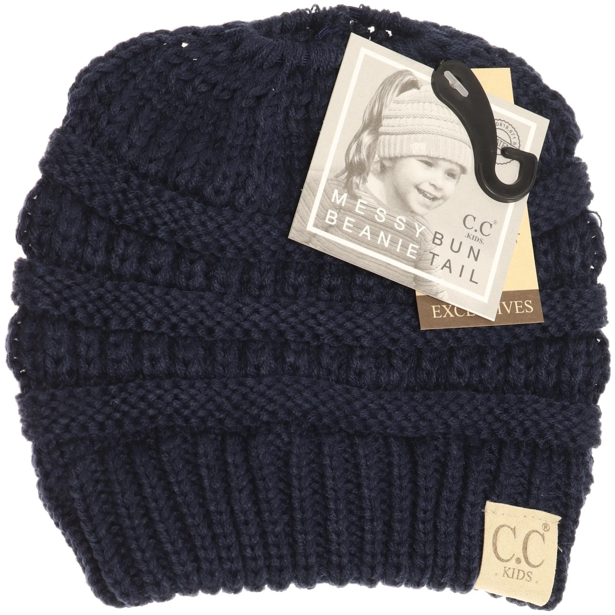 Kids Solid Classic CC Beanie Tail