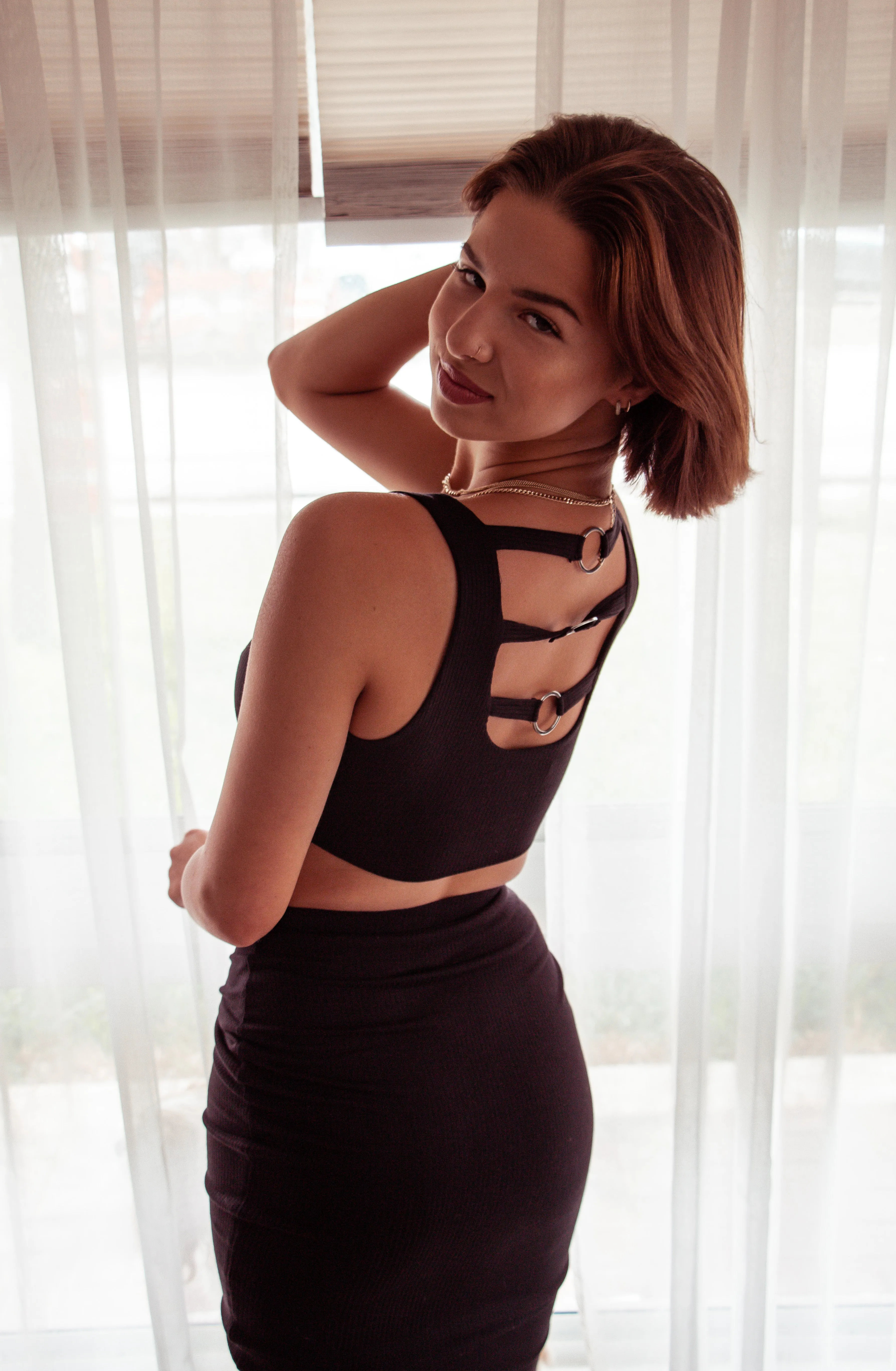 Kim Knit Two Piece (Black)