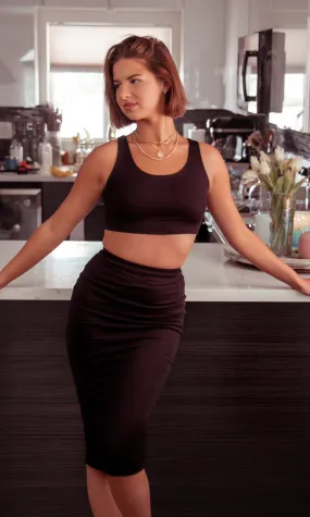 Kim Knit Two Piece (Black)