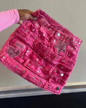 Large Size hot pink skirt
