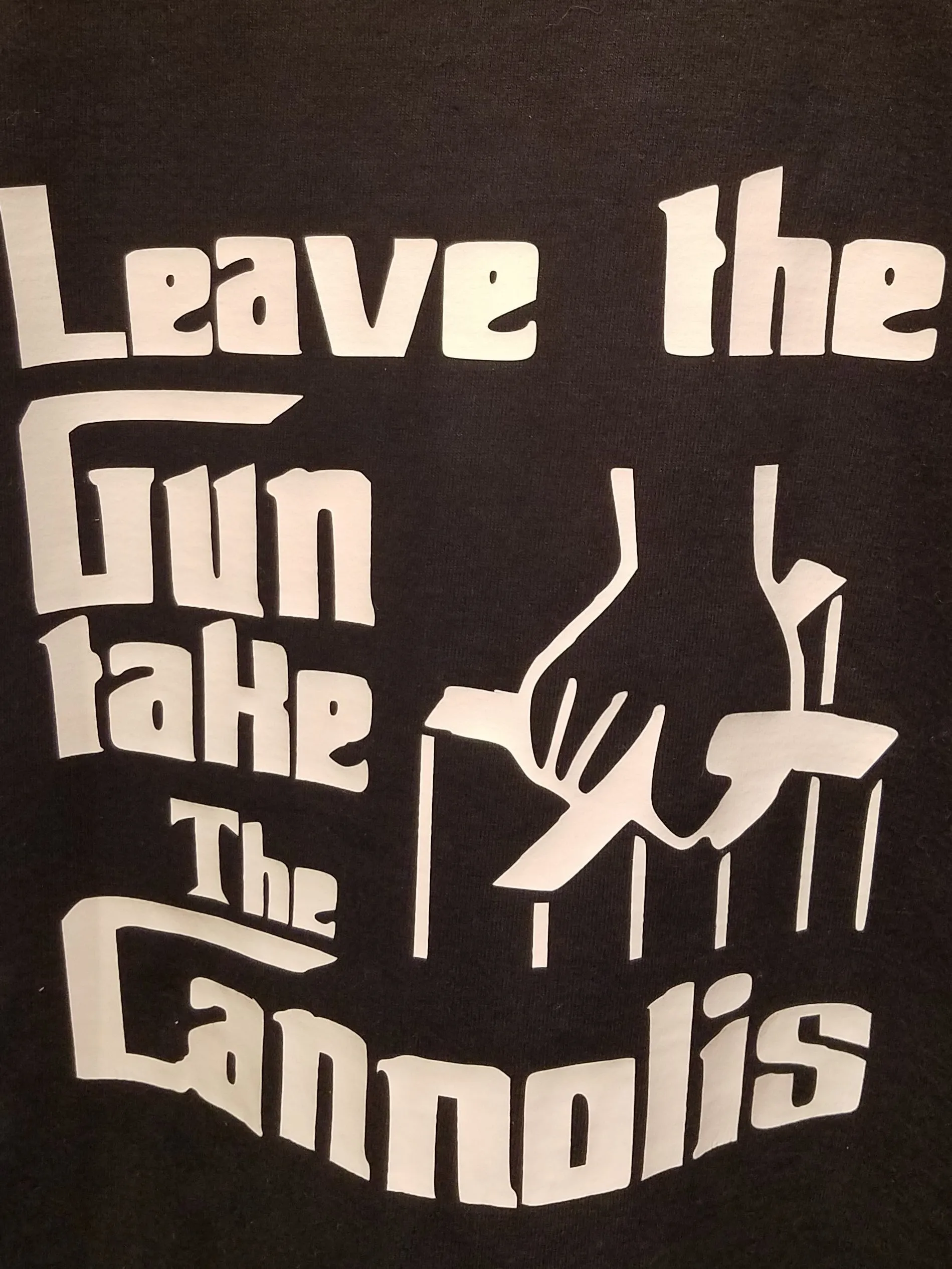 Leave The Gun Take The Cannolis- Short Sleeve Black T shirt