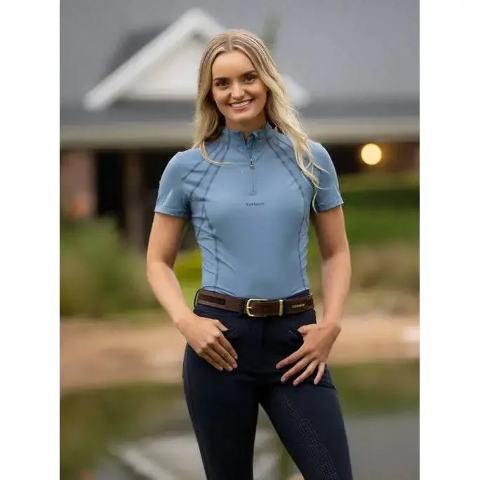 LeMieux Mia Mesh Short Sleeve Base Layer Ice Blue