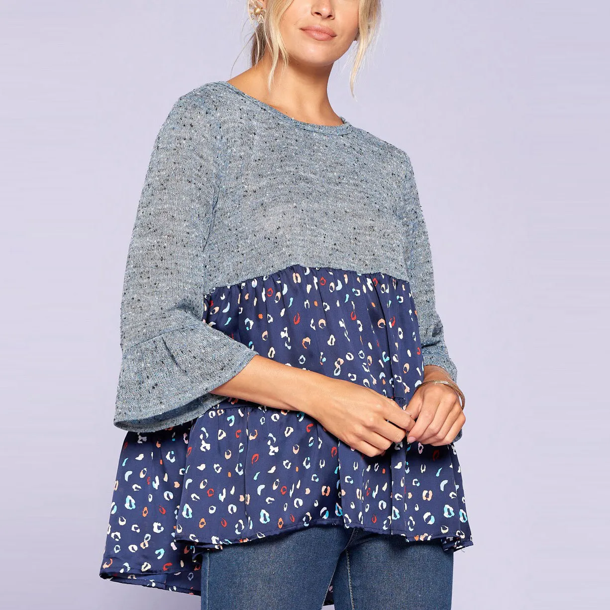 Leopard Tier Belle Top