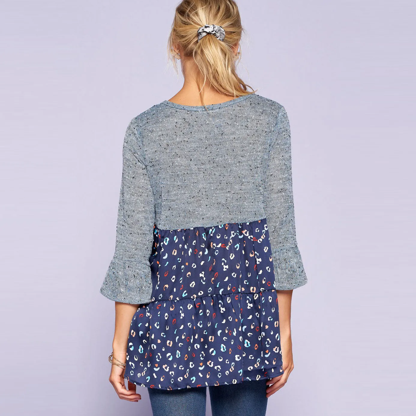 Leopard Tier Belle Top
