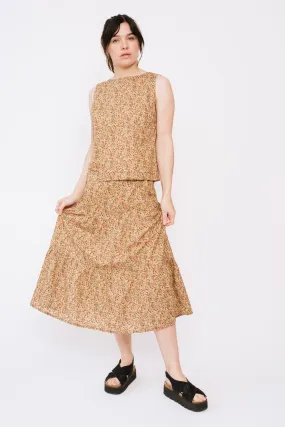 Liberty Print Long Ruffle Skirt