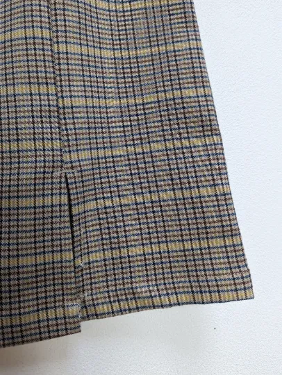 Light Brown Plaid Mini-Skirt - XS