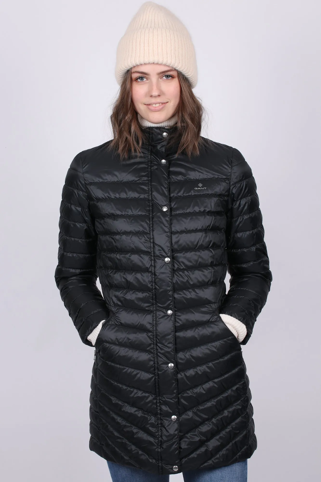 Light Down Coat - Black