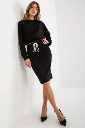 Long sleeves sweatshirt and skirt set