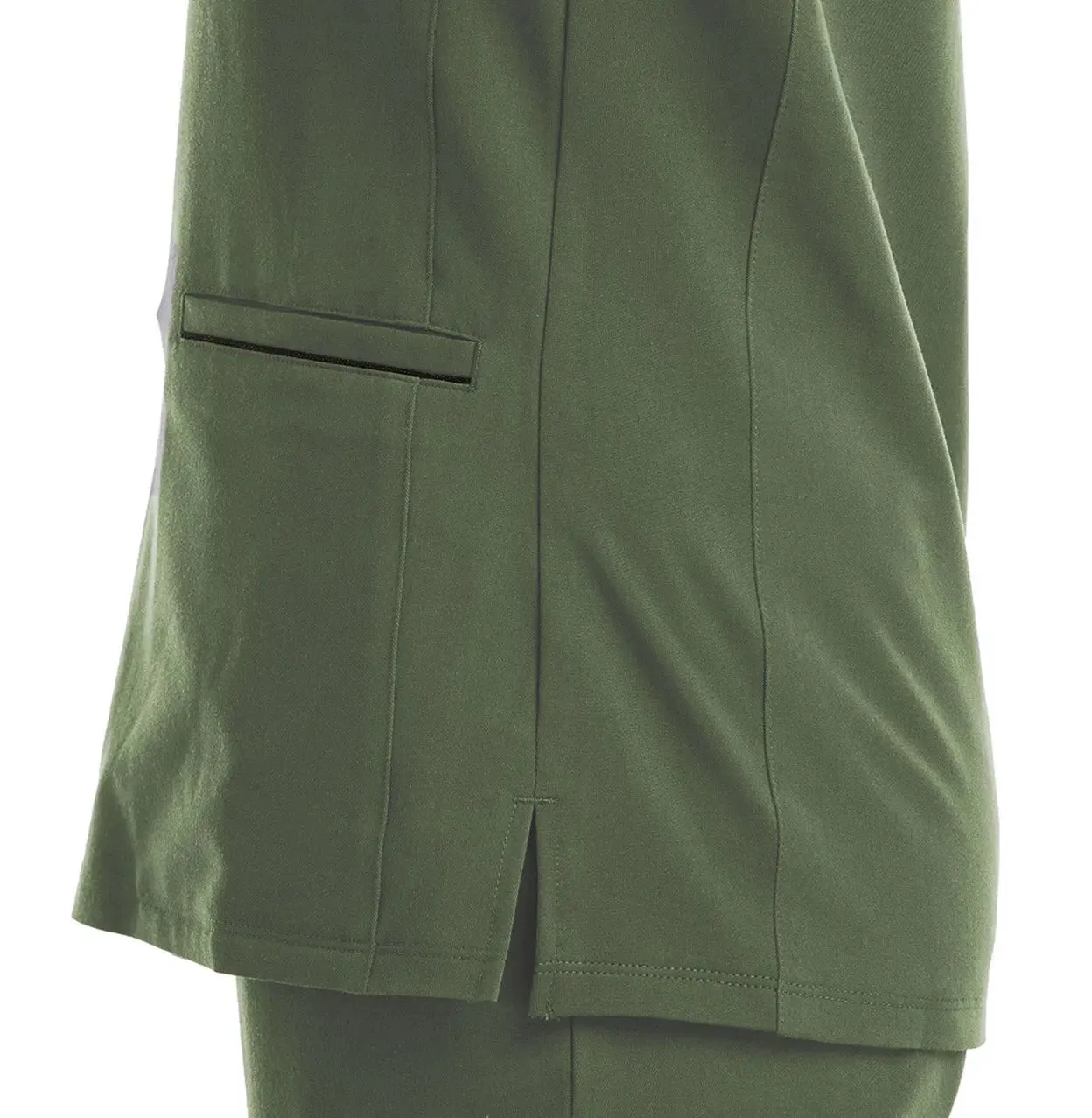 Maevn Women's Knit V-neck Scrub Top