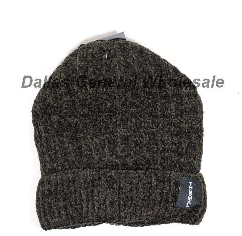 Men Trendy Fleece Thermal Beanie Caps Wholesale