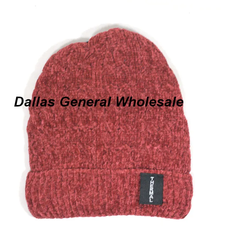 Men Trendy Fleece Thermal Beanie Caps Wholesale