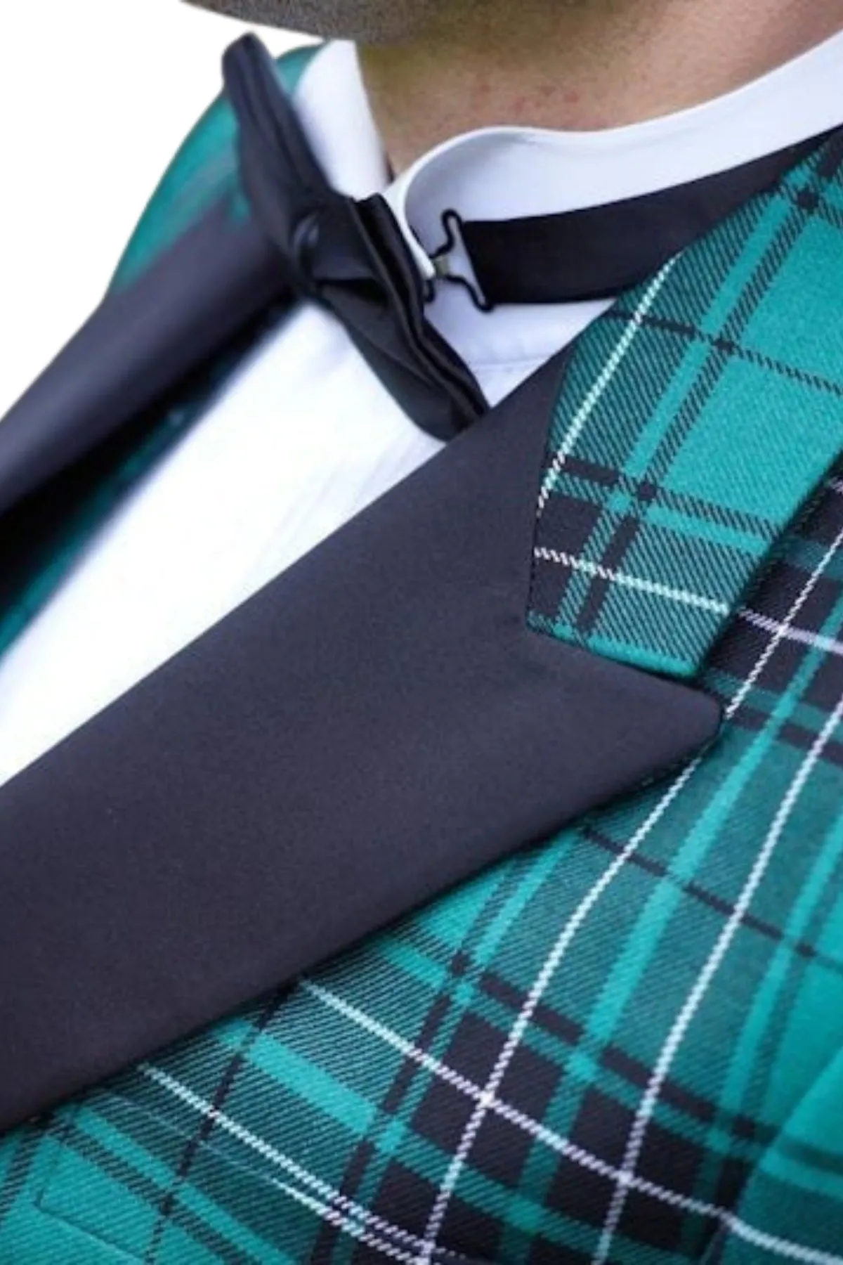 Men's Single Breasted Tartan Dinner Jacket
