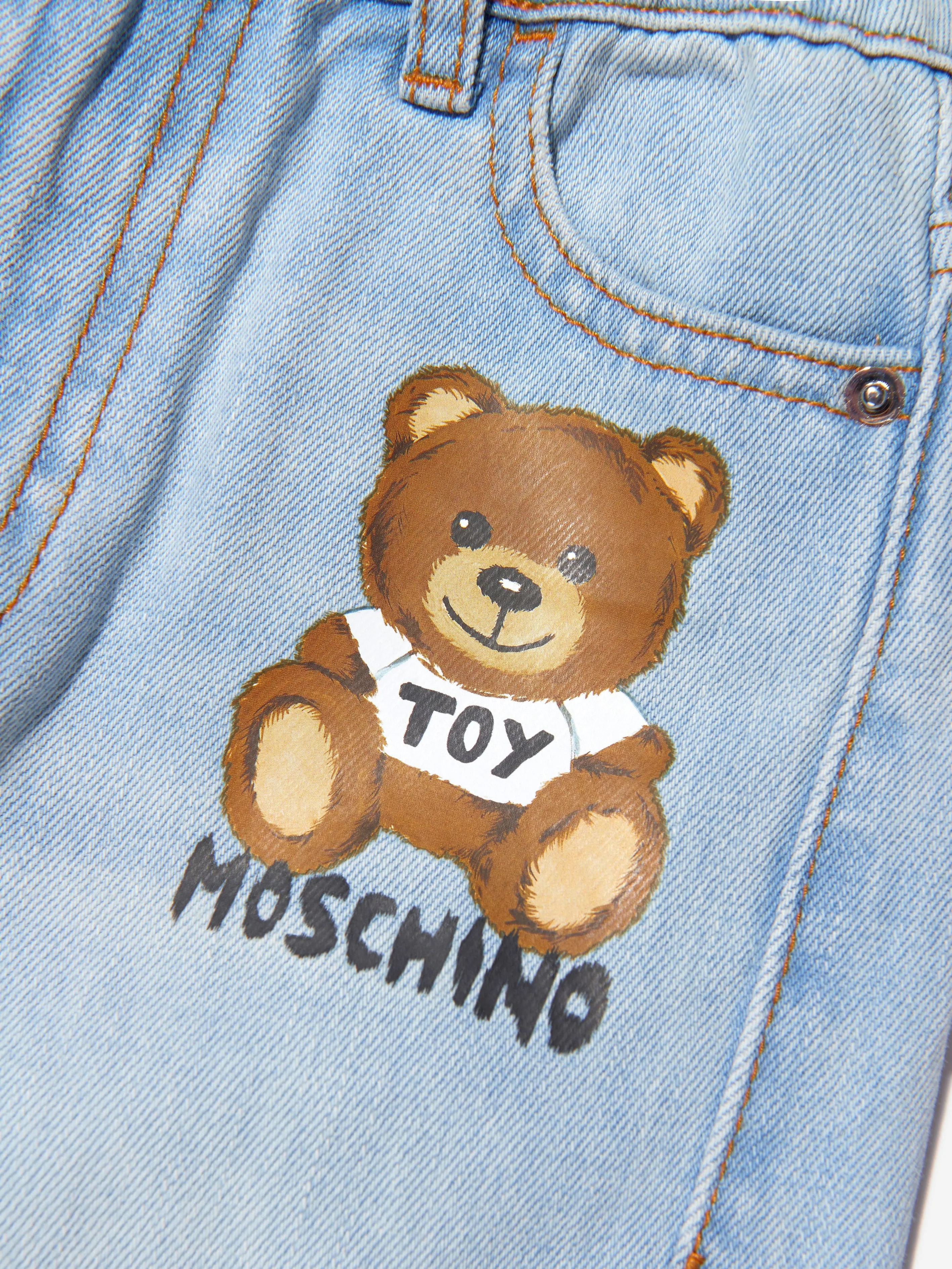 Moschino Kids Teddy Bear Logo Jeans