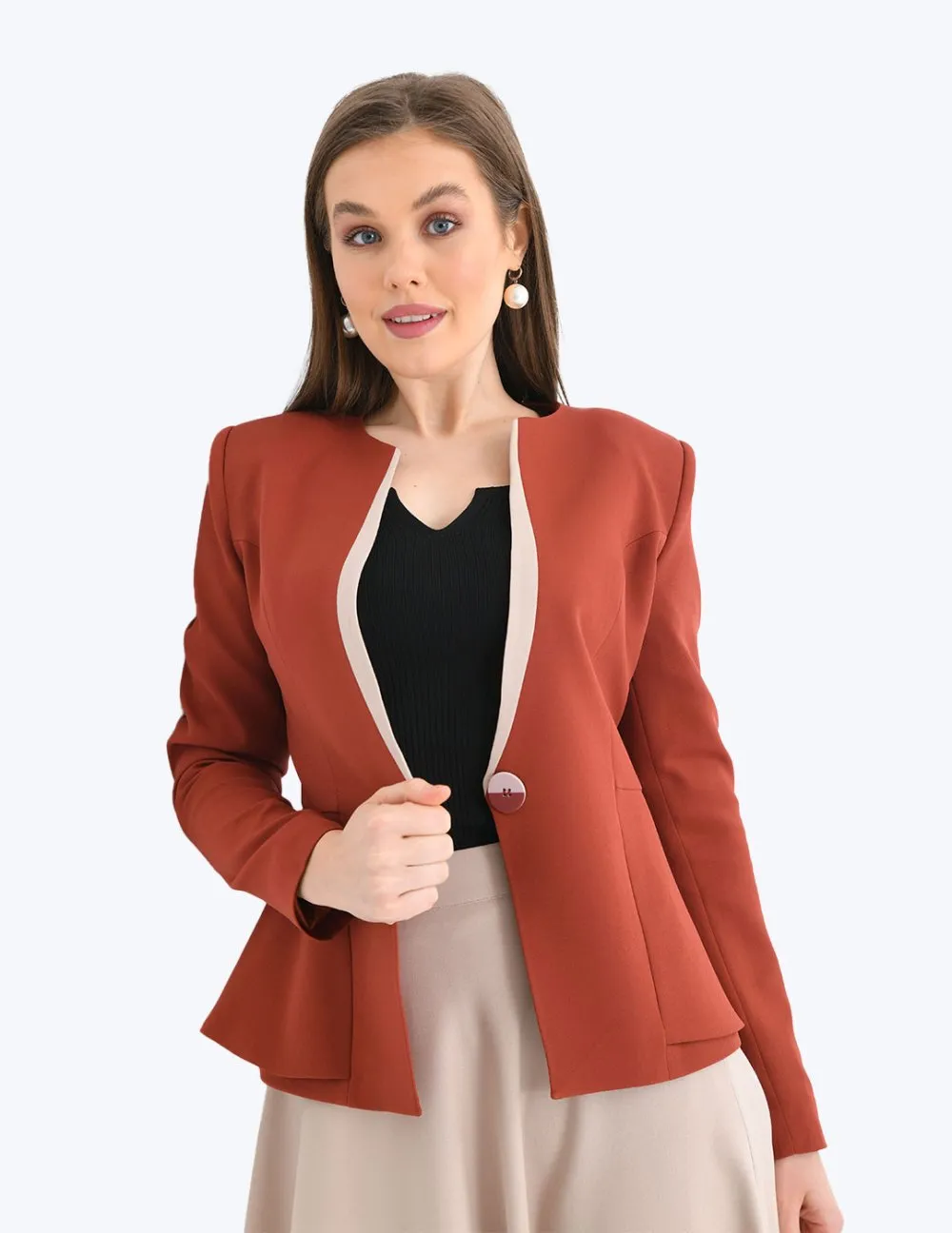 NDL Women Flared Skirt Women's Suit Cinnamon - Merced