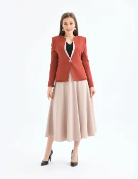 NDL Women Flared Skirt Women's Suit Cinnamon - Merced
