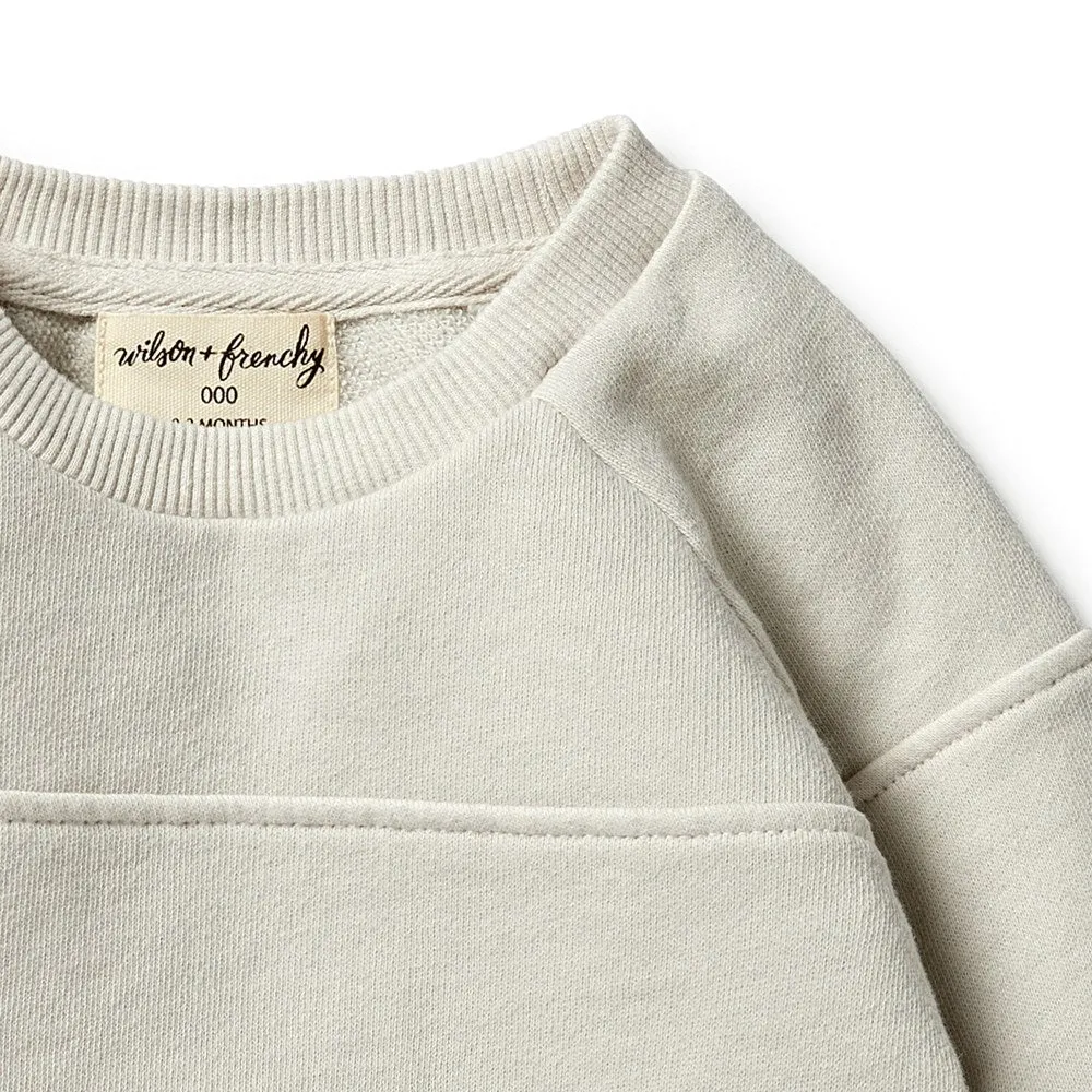 Organic Terry Spliced Sweat