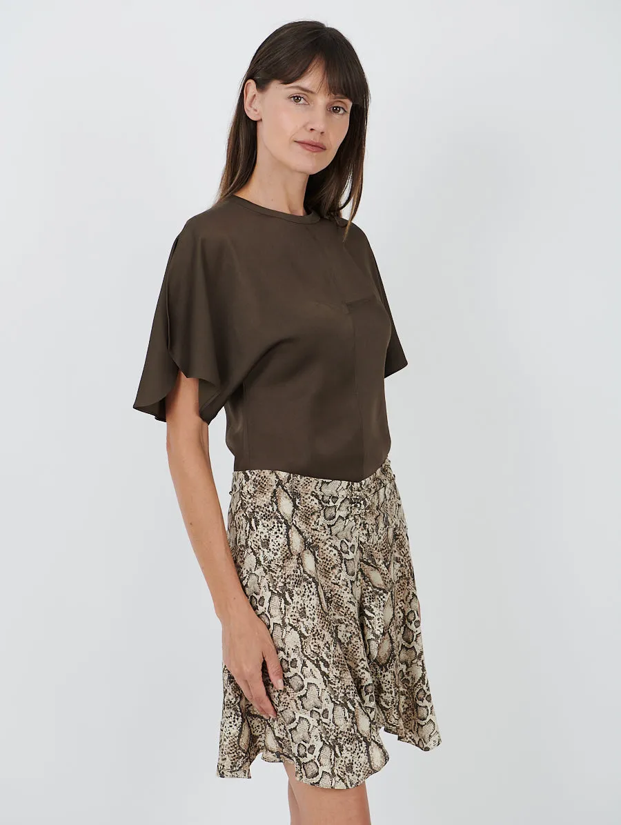 Ozany Skirt in Natural Python
