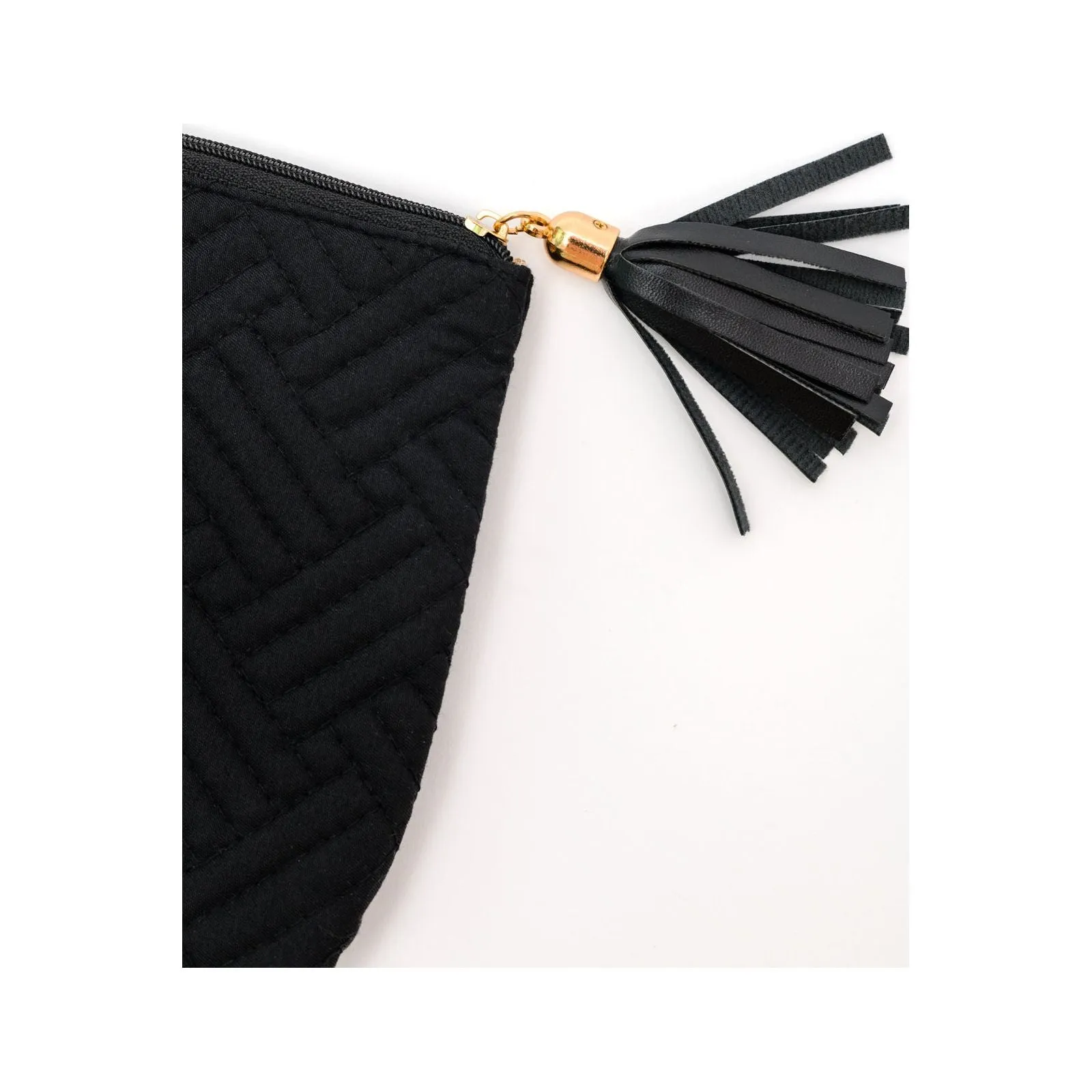 Pamela Black Quilted Travel Zip Pouch