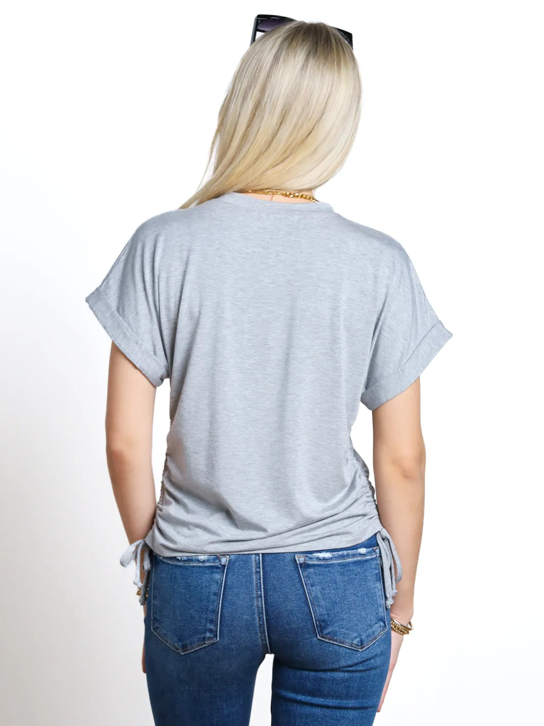Part Of It Side Ruched Knit Top