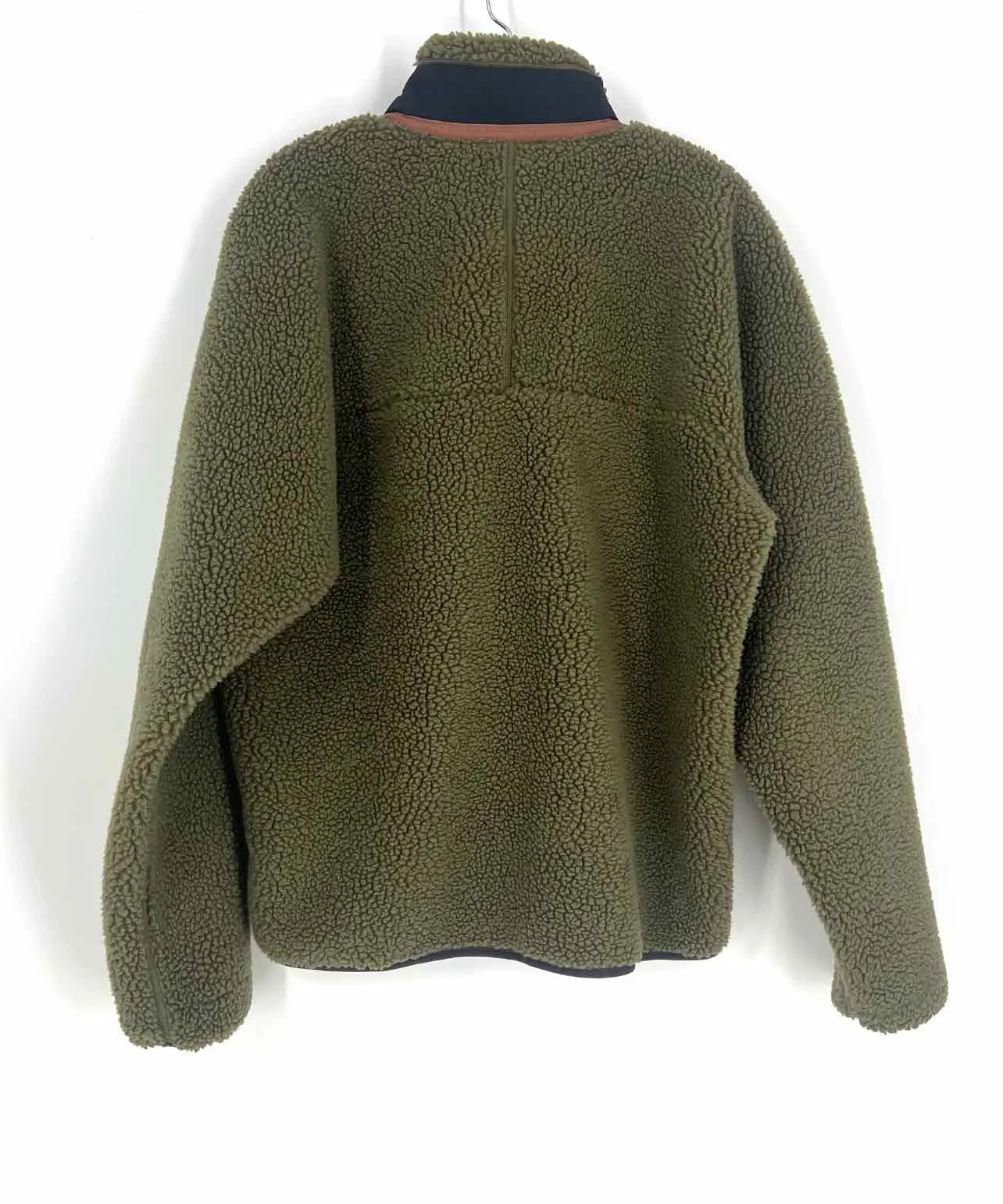 Patagonia Size M Olive/Black Paneled Sherpa Jackets Jacket