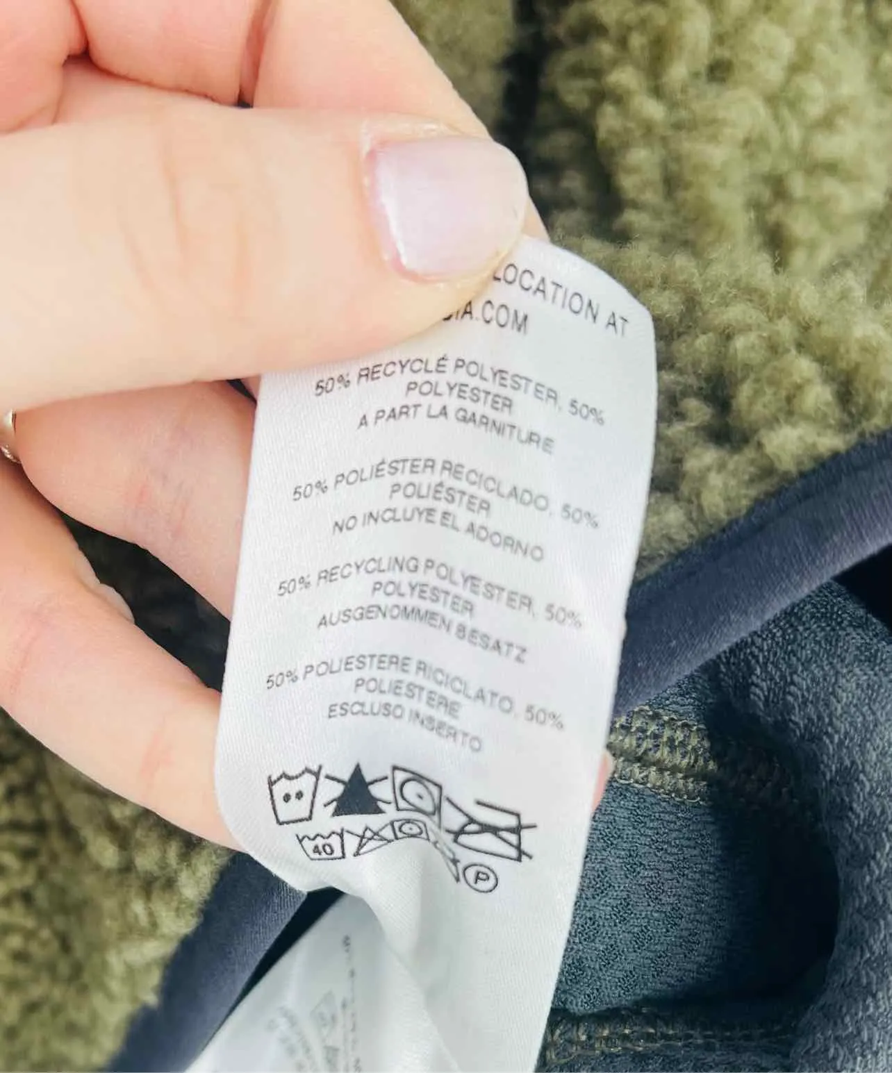 Patagonia Size M Olive/Black Paneled Sherpa Jackets Jacket