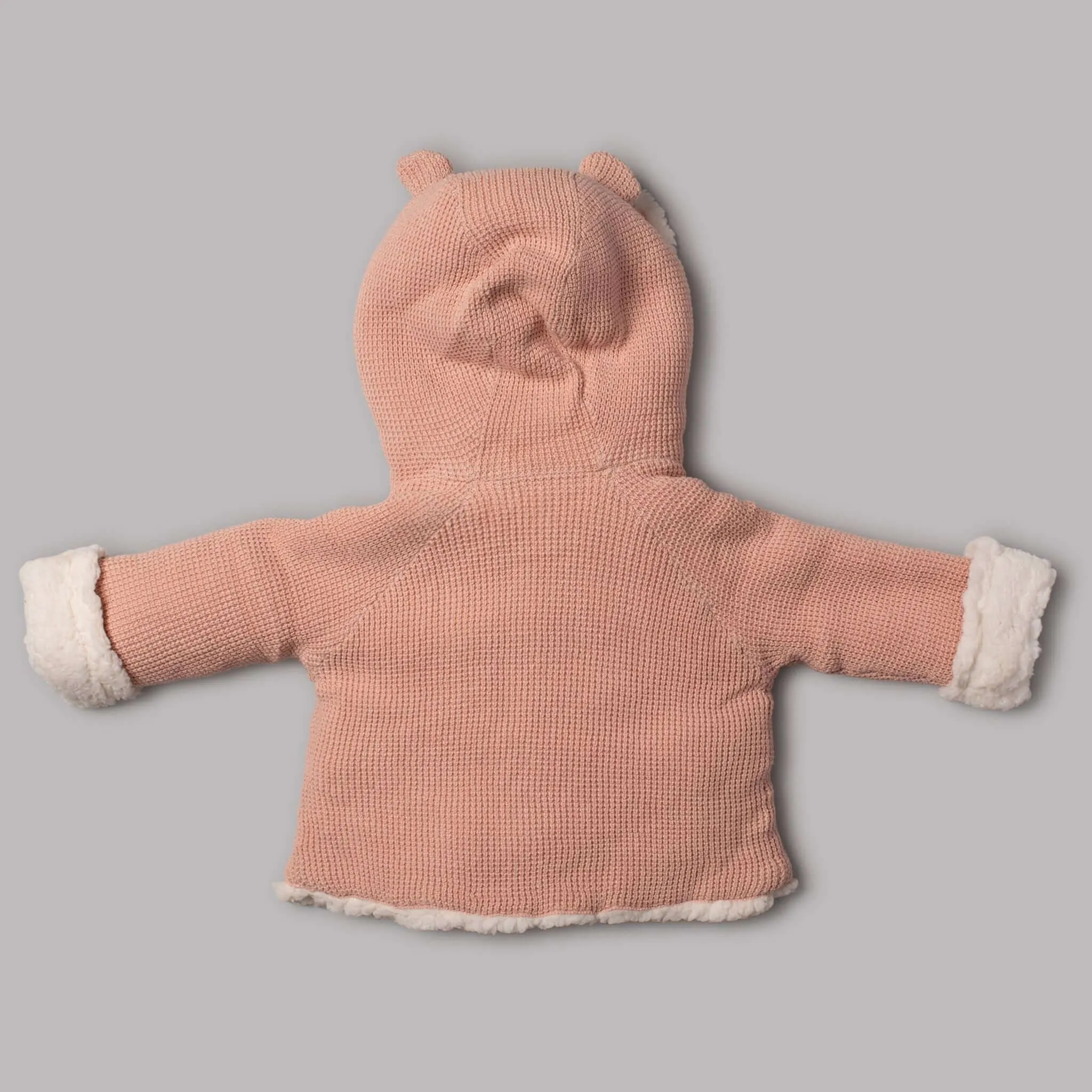 Pink Sherpa Lined Hooded Jacket