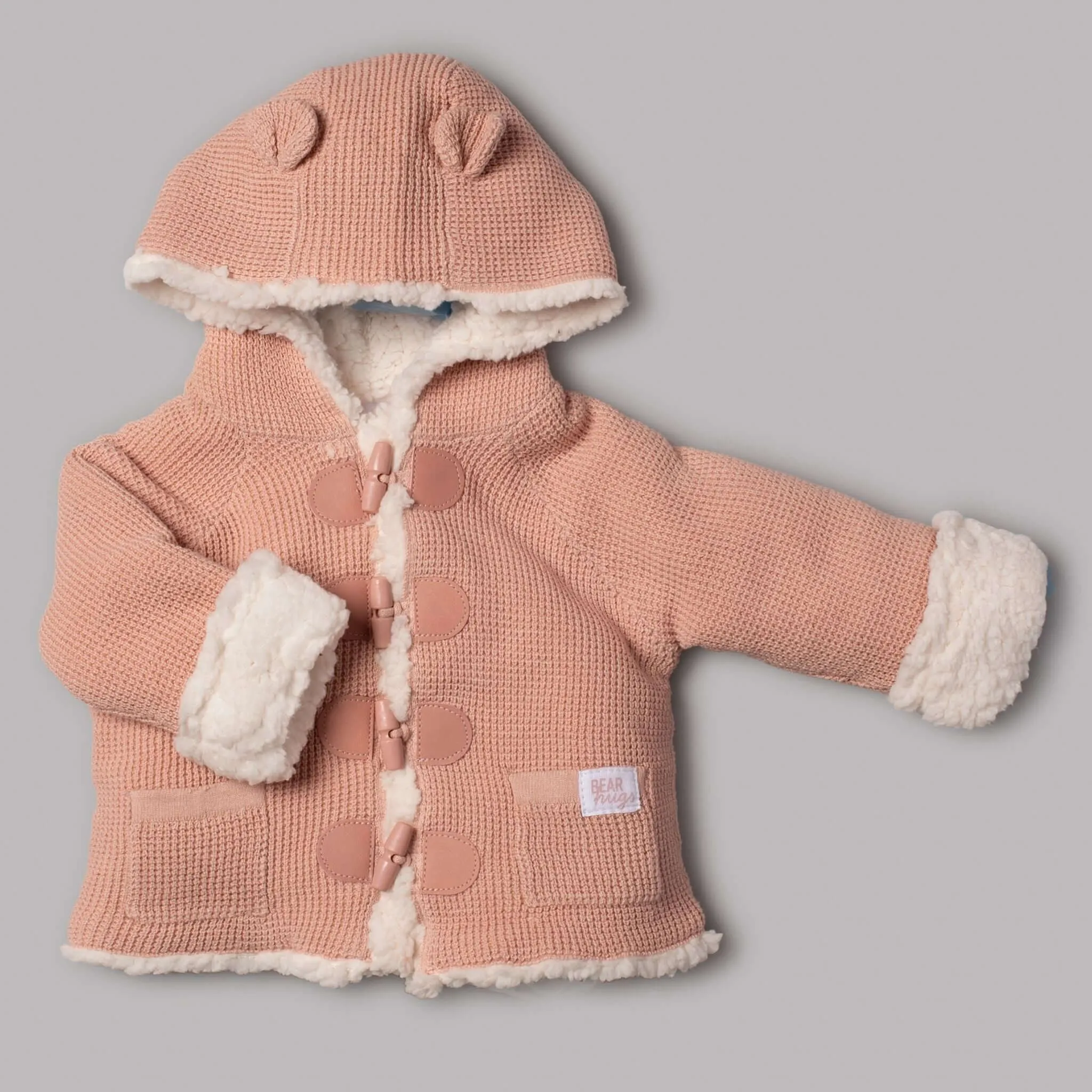 Pink Sherpa Lined Hooded Jacket
