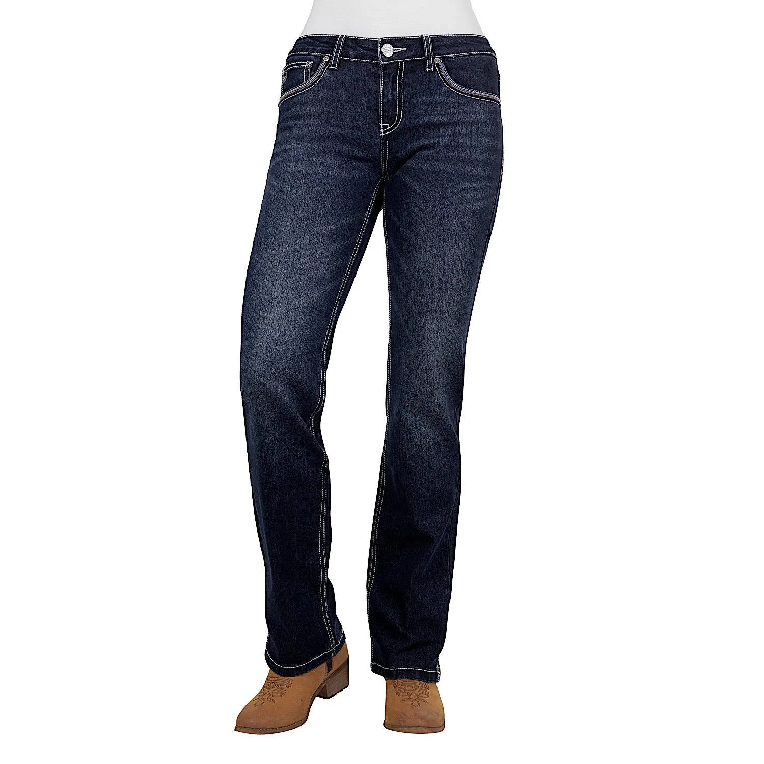 Pure Western Women's Mia Straight Leg Jean 32Leg Evening Sky