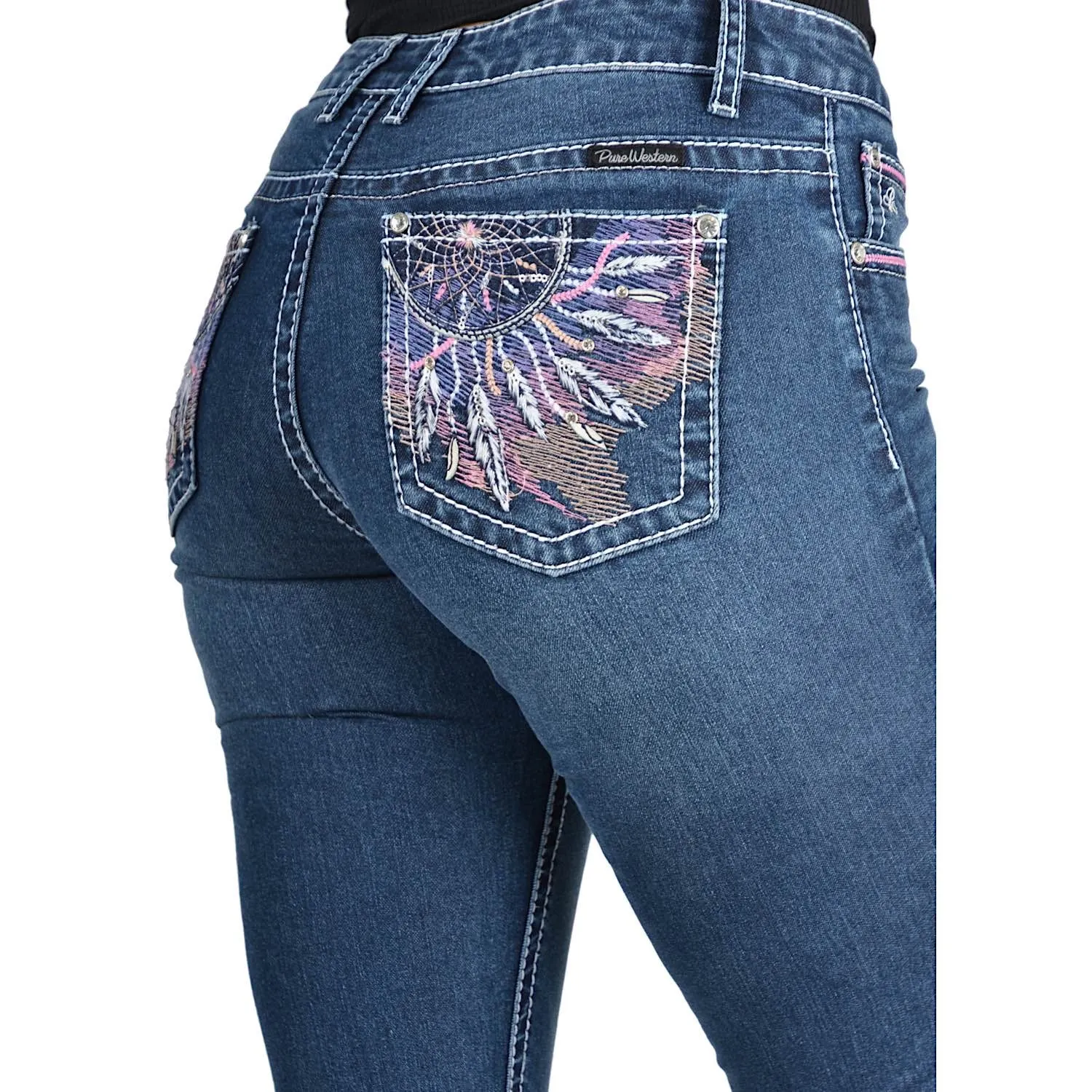 Pure Western Women's Willa Boot Cut Jean 32" Leg Evening Sky