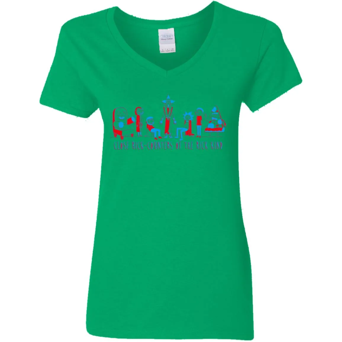 Rick And Morty Close Rick-counters Drawing Women V-Neck T-Shirt