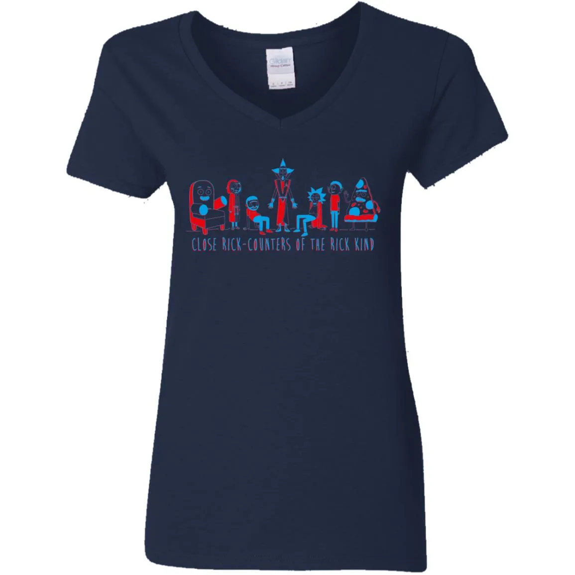 Rick And Morty Close Rick-counters Drawing Women V-Neck T-Shirt