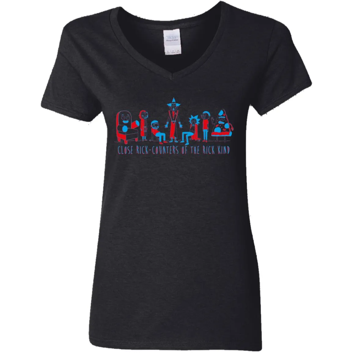 Rick And Morty Close Rick-counters Drawing Women V-Neck T-Shirt