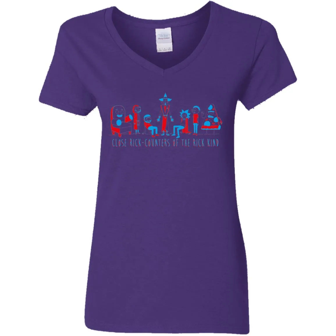 Rick And Morty Close Rick-counters Drawing Women V-Neck T-Shirt