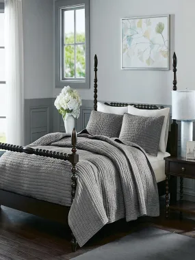 Serene Cotton Hand Quilted Coverlet Set, King Size