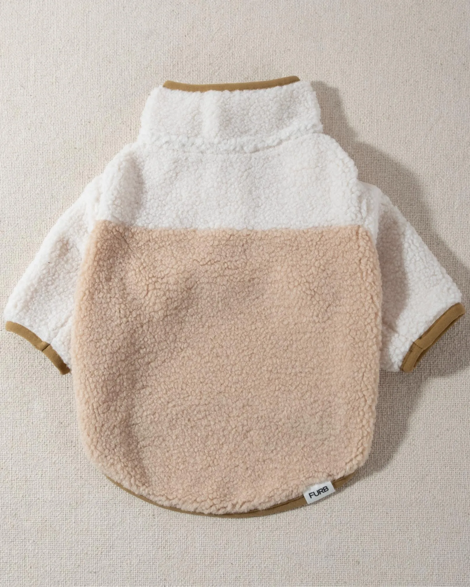 Shiba Tan   Ivory Sherpa Dog Pullover