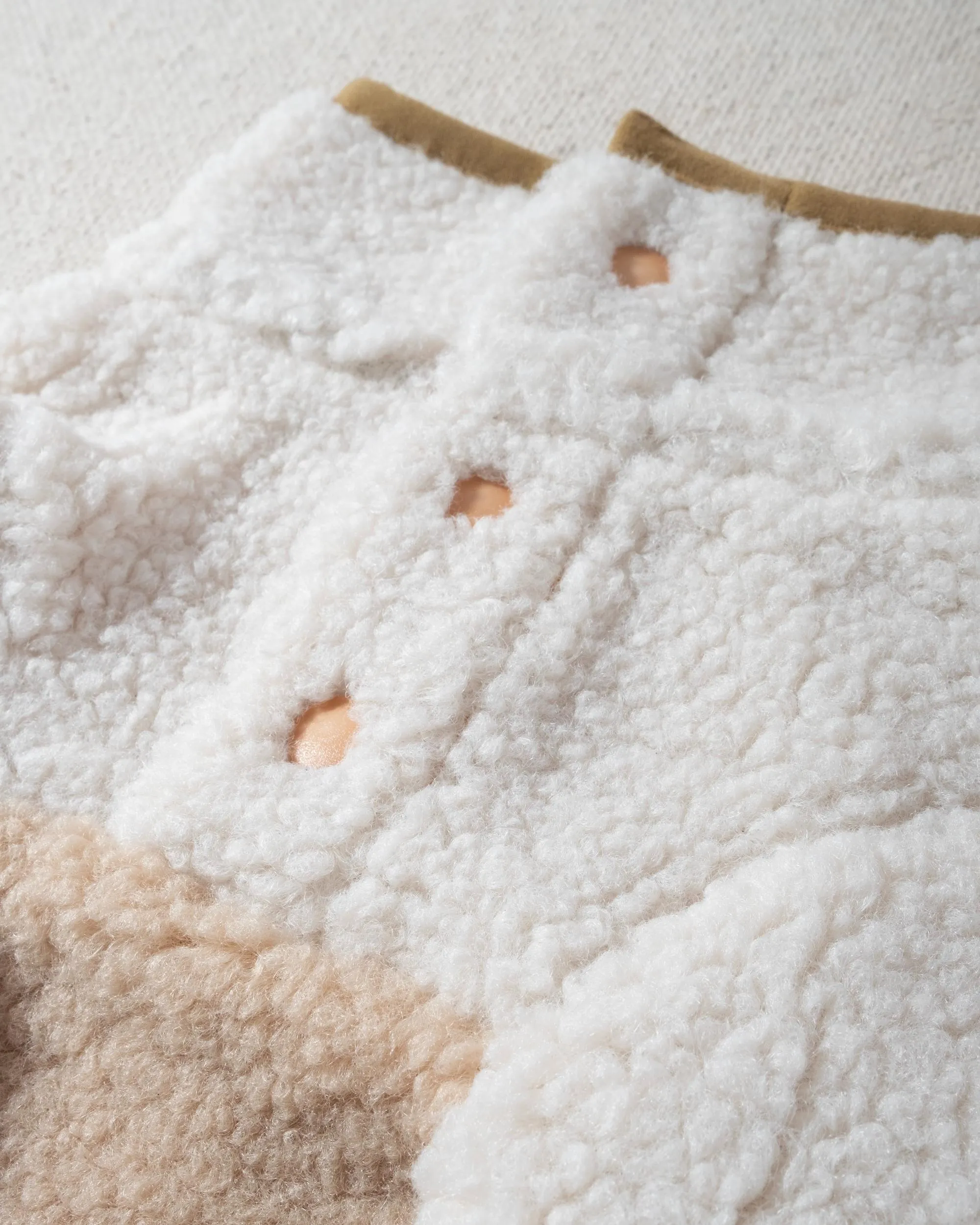 Shiba Tan   Ivory Sherpa Dog Pullover