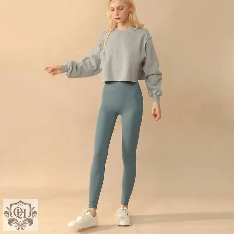 Solid Cropped Sports Sweater