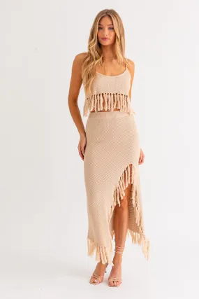 Spaghetti Sweater Crop Top