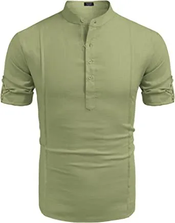 Stylish Linen Short Sleeve Shirt - GlamzLife