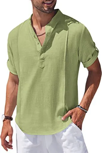 Stylish Linen Short Sleeve Shirt - GlamzLife